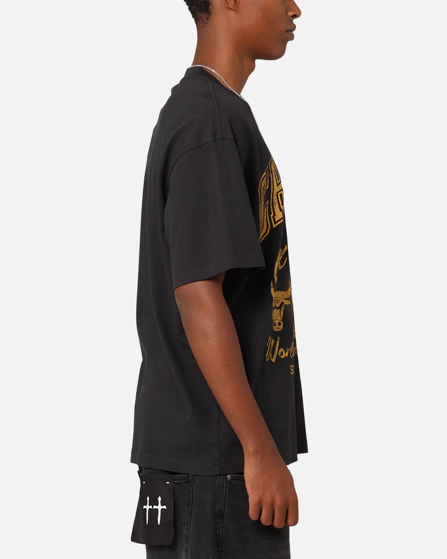 Mitchell & Ness Chicago Bulls Rings T-Shirt Faded Black