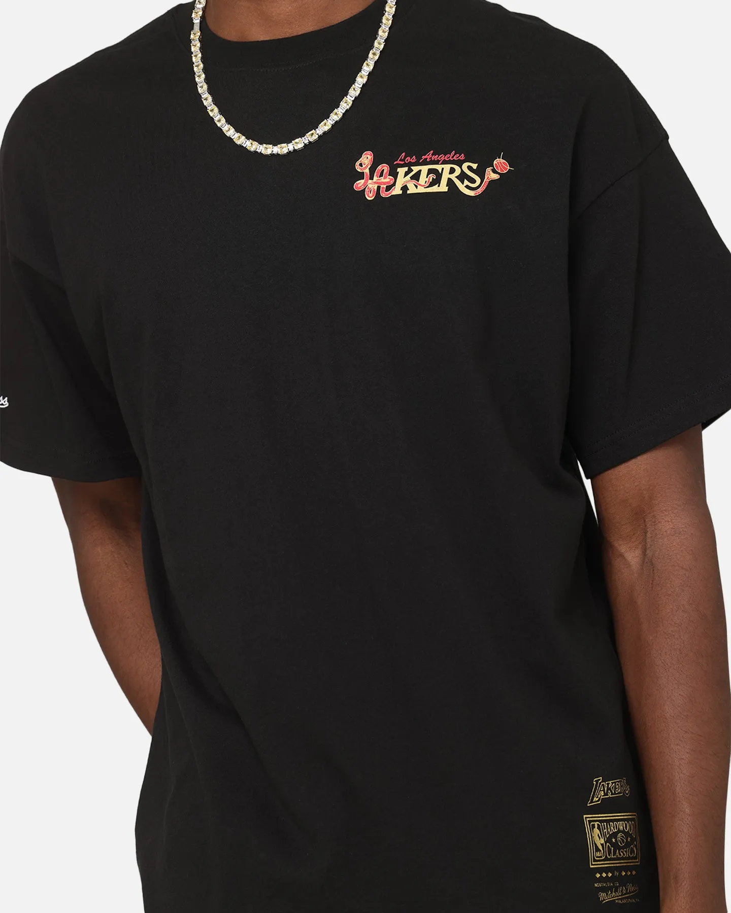 Mitchell & Ness Los Angeles Lakers Radiograph Gold Rings T-Shirt Faded Black