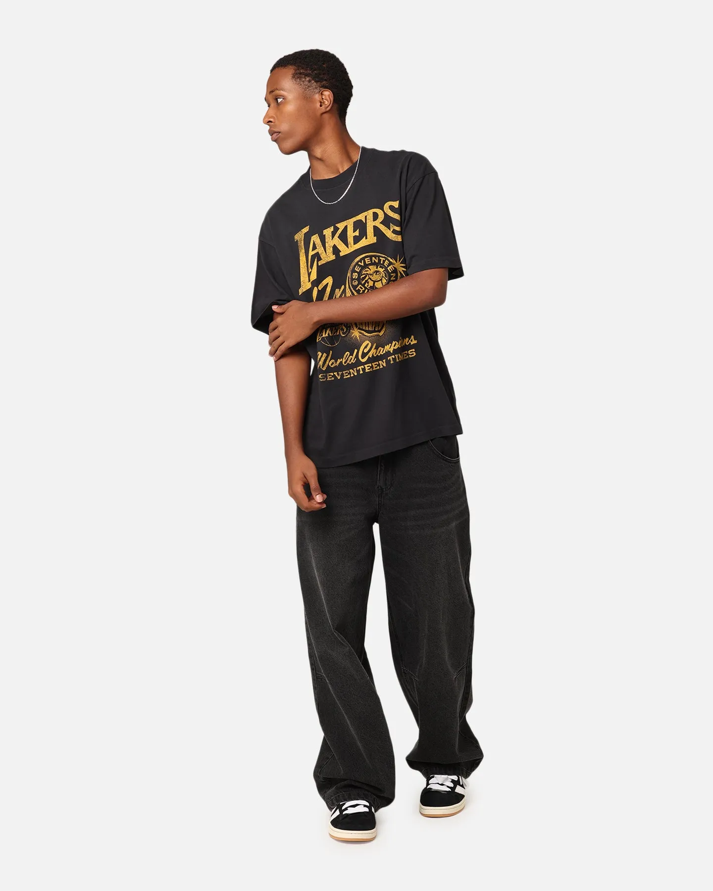 Mitchell & Ness Los Angeles Lakers Rings T-Shirt Faded Black