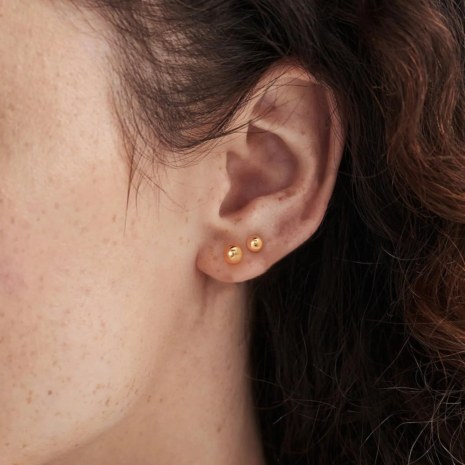 MTMY Gold Stud Earring for Women 2 Pairs of 14K Gold Plated Hypoallergenic Simple Small Stud Earring Set Tiny Bar, Circle, Heart, Triangle, Star, Crown, Flower Dainty Earrings Jewelry