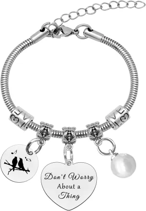 Mwphuy Inspirational Quotes Bracelets Friendship Gifts for Women Best Friend Sister Aunt Mom Cousin Motivational Gift Encouragement Gifts Stainless Steel Bangle Christmas Birthday Gifts