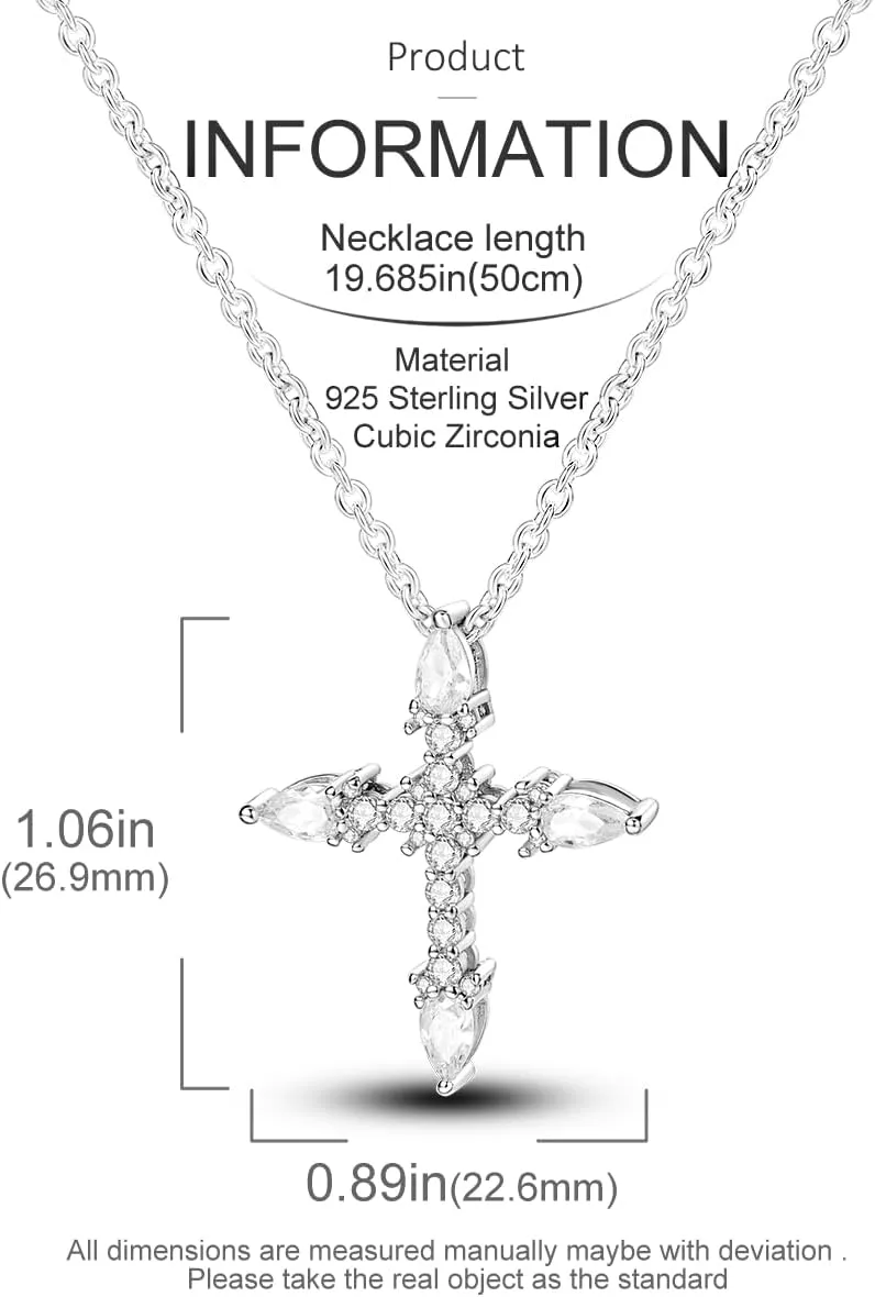 NARMO 925 Sterling Silver Necklace for Women Heart Pendant Necklace Moon Pendant Necklace Colorful Cubic Zirconia Pendant with Chain Necklace Various Dainty Necklaces for Women