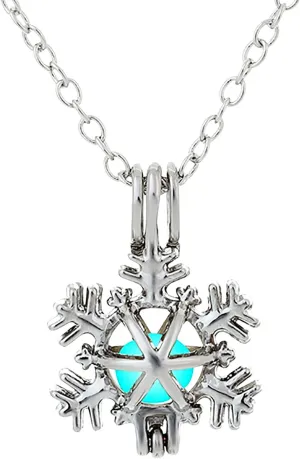 Necklace with Pearl Glow-in-The-Dark Snow Pendant Necklace Accessories Glow-in-The-Dark Snow Pendant Necklace Accessories Costume Necklaces for Women Fashion Jewelry (b, One Size)