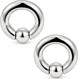 Ocptiy 8G 6G 4G 2G Titaniumm Septum Rings Medical Implant Grade Gauges Tunnels Earrings Stretching kit Hypoallergenic Septum Nose Ring Ear Lobe Hoop Earring Piercing Jewelry Women Men 12mm 14mm 16mm