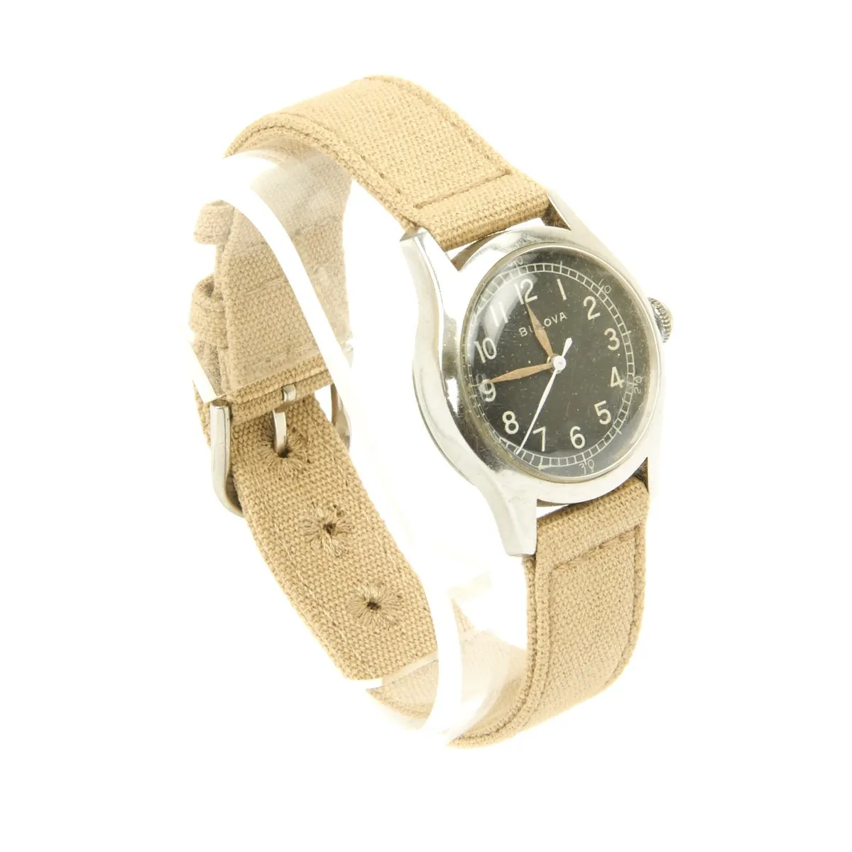 Original U.S. WWII 1943 Type A-11 USAAF Wrist Watch by Bulova - Fully Functional