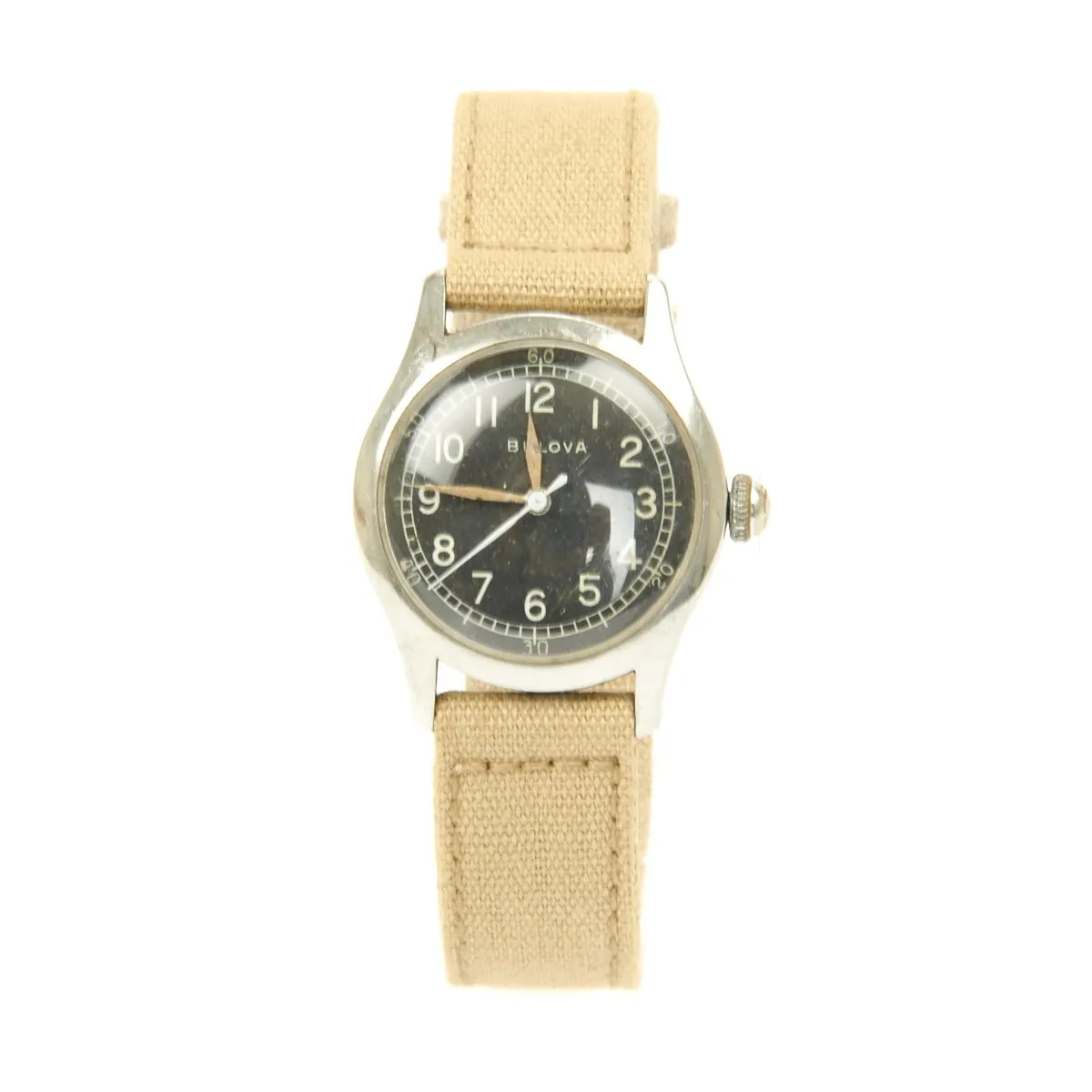 Original U.S. WWII 1943 Type A-11 USAAF Wrist Watch by Bulova - Fully Functional