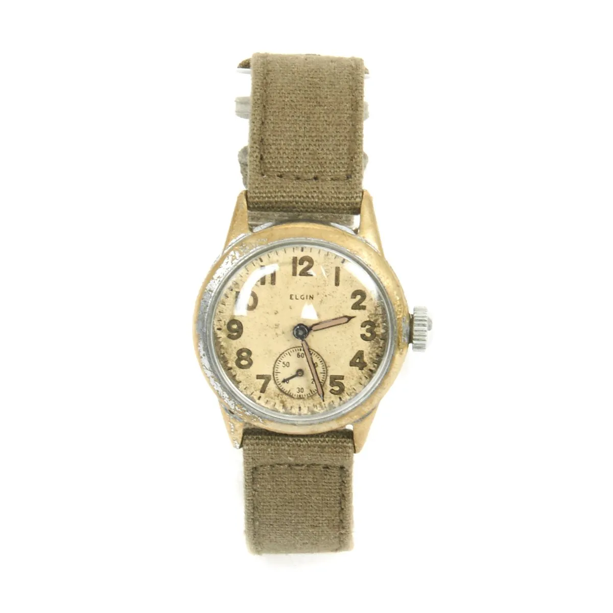 Original U.S. WWII Army NCO/EM 15-Jewel Wrist Watch 8/0 Size by ELGIN - Fully Functional