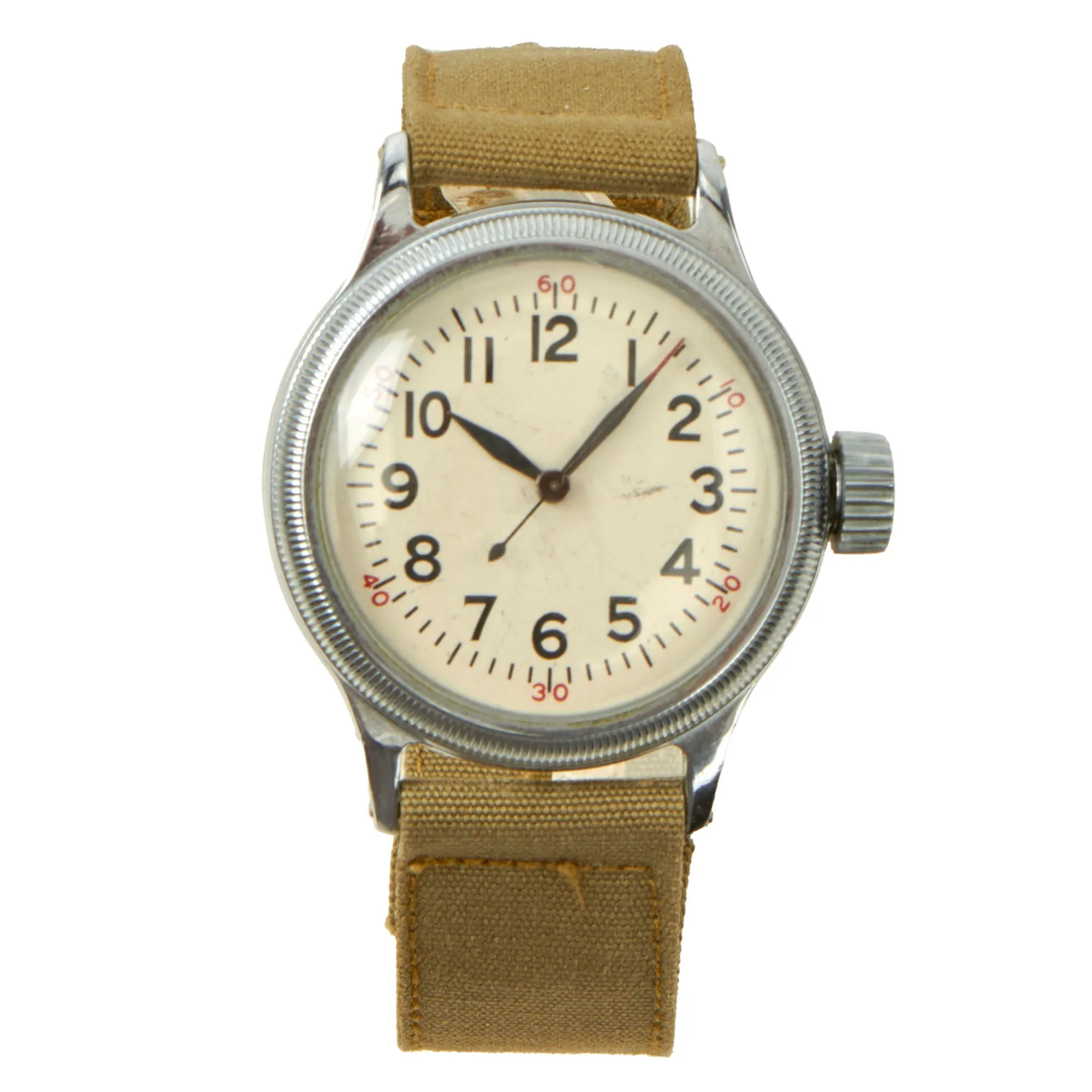 Original U.S. WWII Early Type A-11 USAAF Unissued Wrist Watch by Elgin Dated 1942 - Excellent andFully Functional