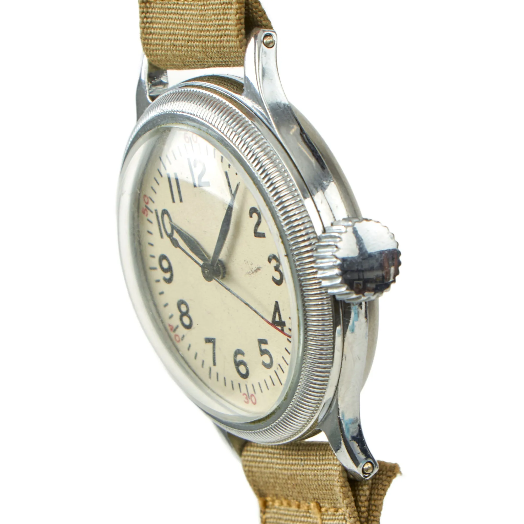 Original U.S. WWII Early Type A-11 USAAF Unissued Wrist Watch by Elgin Dated 1942 - Excellent andFully Functional