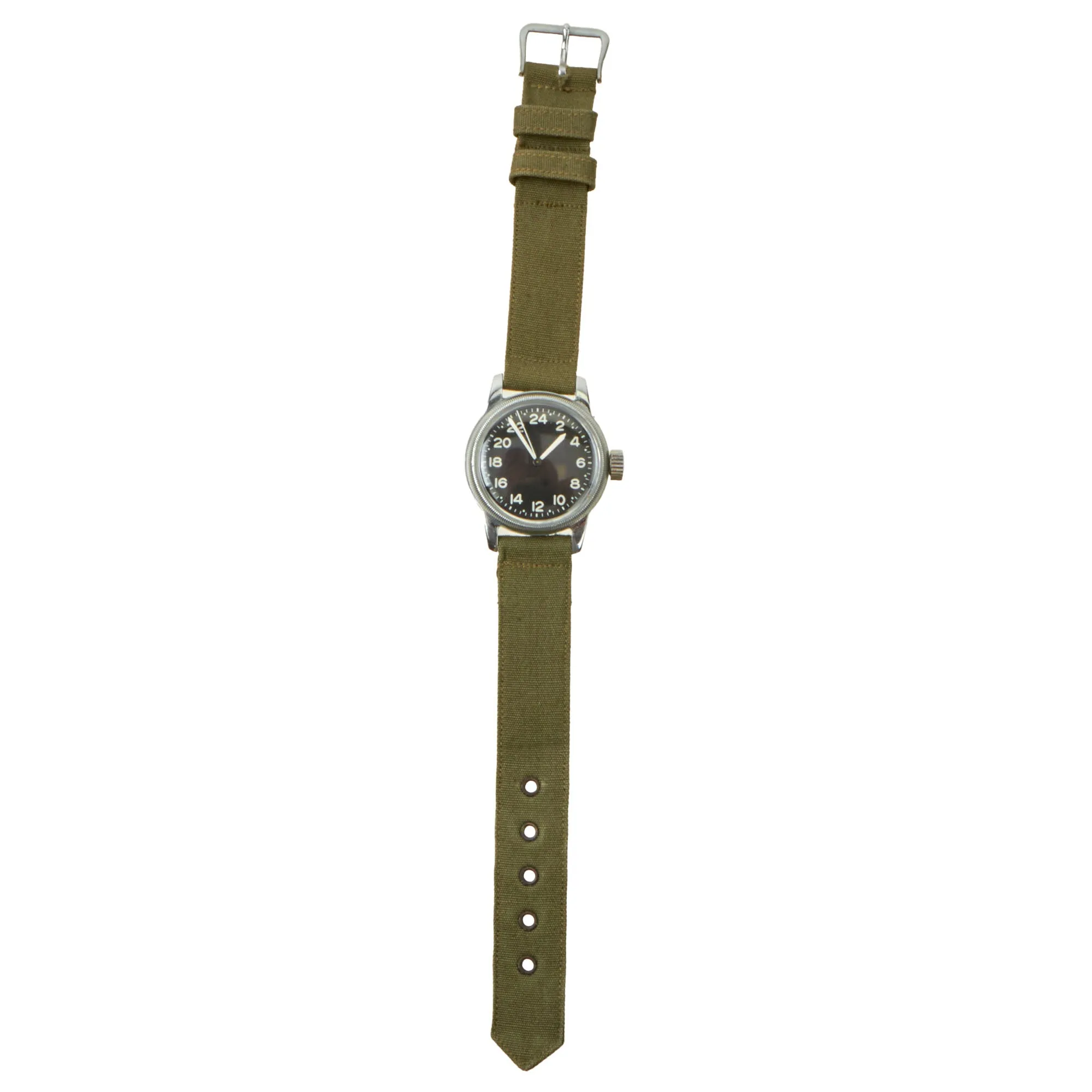 Original U.S. WWII Type A-11 USAAF Unissued Wrist Watch by Elgin - Excellent and Fully Functional