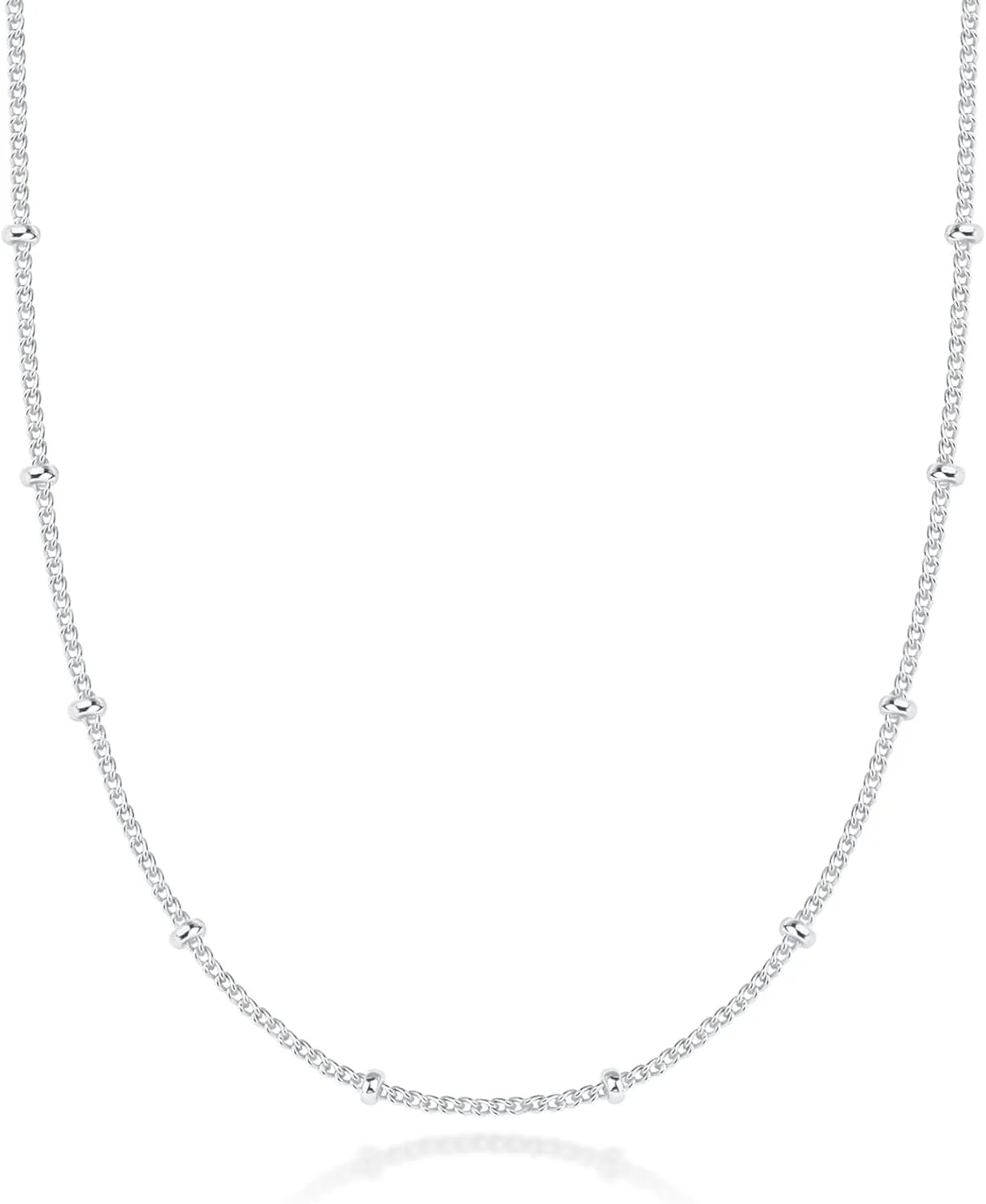 PAVOI 14K Gold Plated Adjustable Link Chain Necklace for Women | Box Rope Sphere Bead Serpentine Anchor Mariner Gold Chain Necklaces