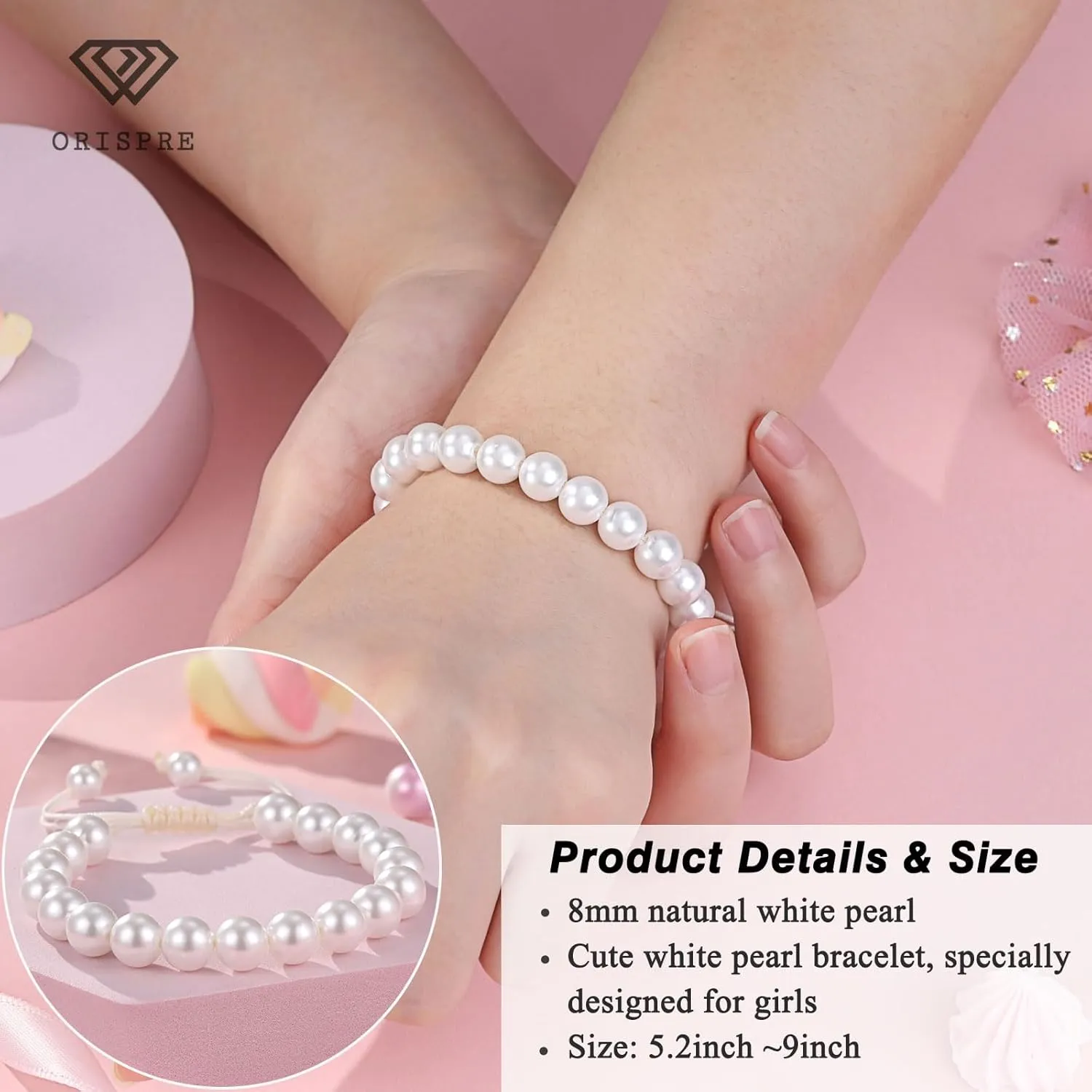 Pearl Bracelets- Birthday Gifts for 10 13 16 Year Old Girls 10th 13th 16th Birthday
