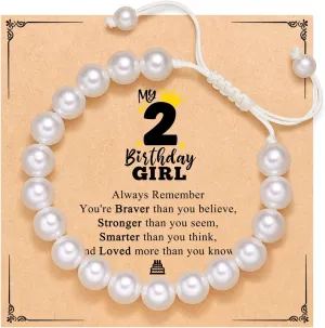 Pearl Bracelets- Birthday Gifts for 10 13 16 Year Old Girls 10th 13th 16th Birthday