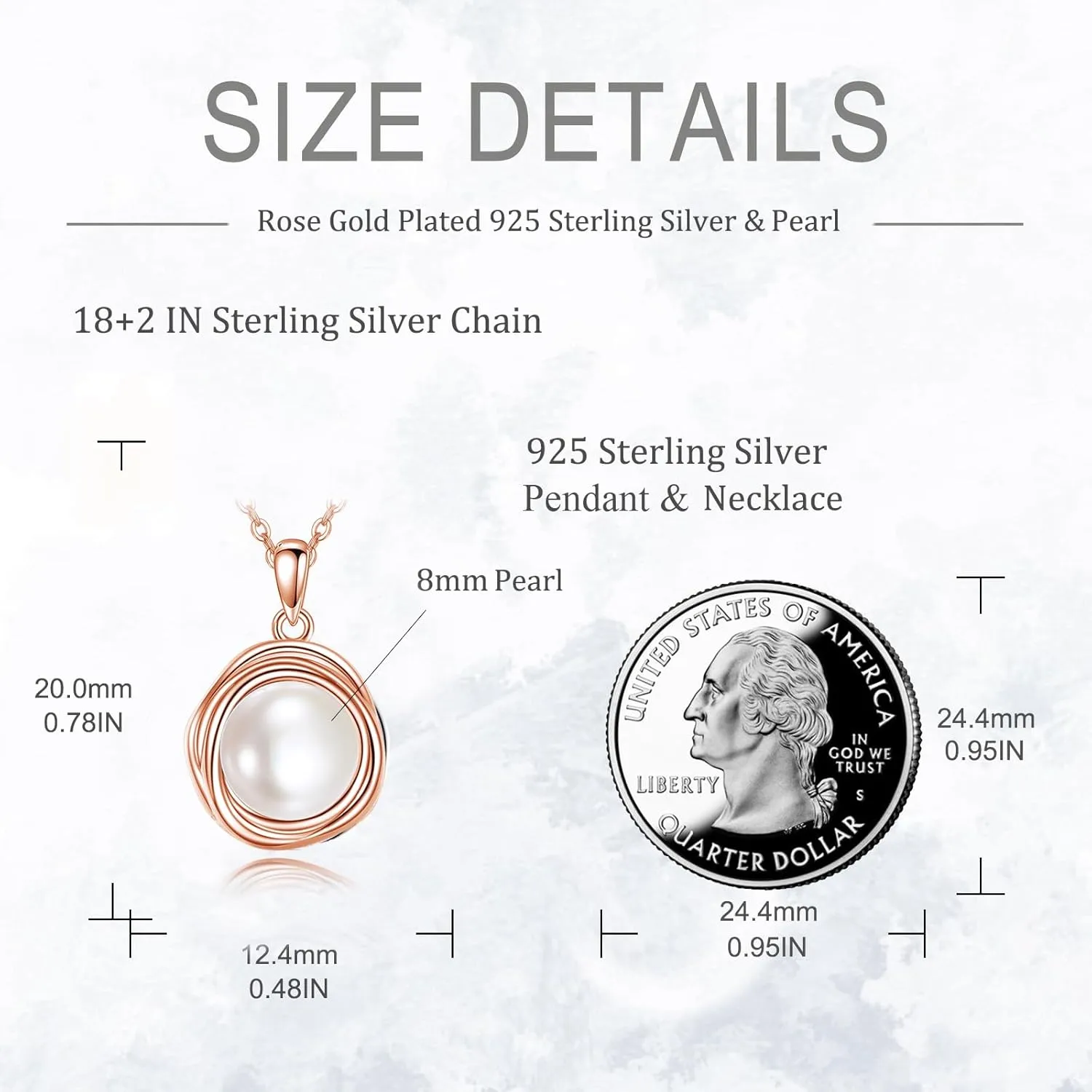 POPLYKE Pearl Moonstone Opal Black Pearl Necklaces for Women 925 Sterling Silver Single Pearl Necklace 8mm Pearl Gemstone Jewelry for Mom Wife