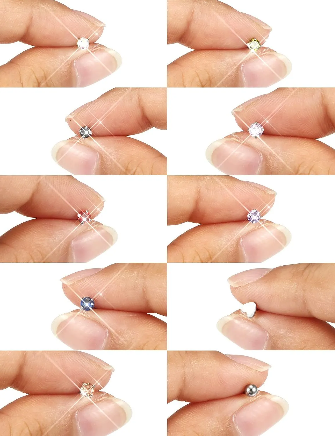 Prjndjw 16G 18G 20G Flat Back Nose Rings Studs Earrings Surgical Steel Threadless Nose Studs Straight Cartilage Earrings for Women Men Diamond CZ 1.5mm 2mm 2.5mm 3mm Silver Labret Jewelry lip Rings