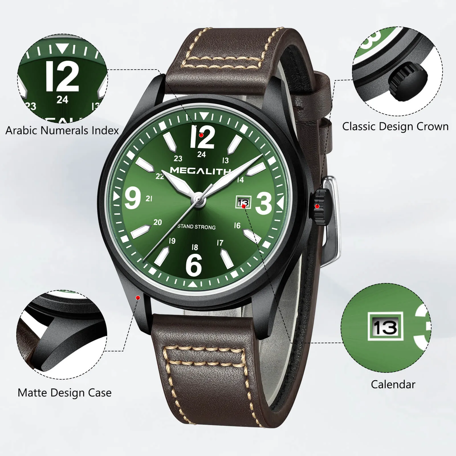Quartz Watch | Leather Band | 8248M