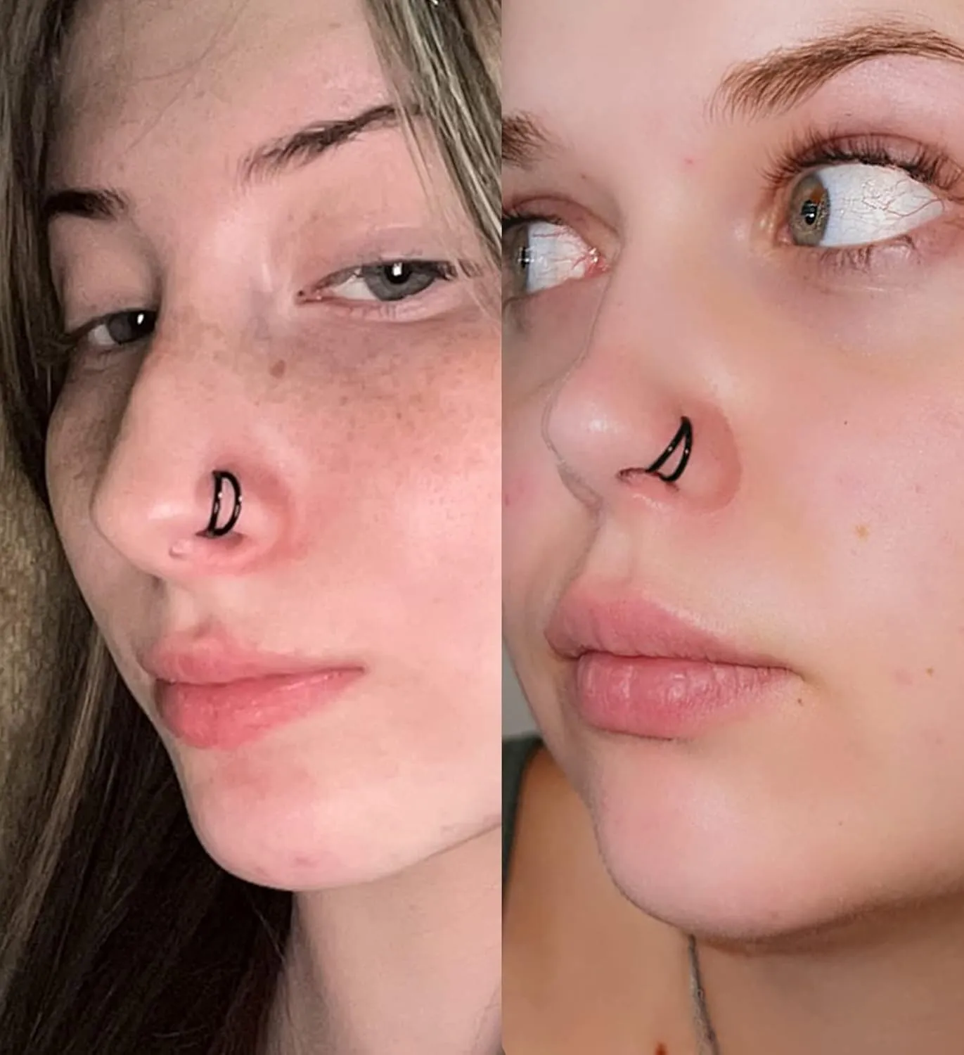 QWALIT Fake Nose Rings & Septum Piercings - Clip On, Non-Piercing, Faux Nose Rings & Hoops for Women & Men