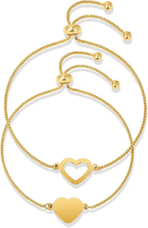Raicegs 18K Gold BFF Friendship Bracelet Matching Butterfly Cross Charms Bracelet Set for Women Gifts for Teen Girls Couples Best Friend