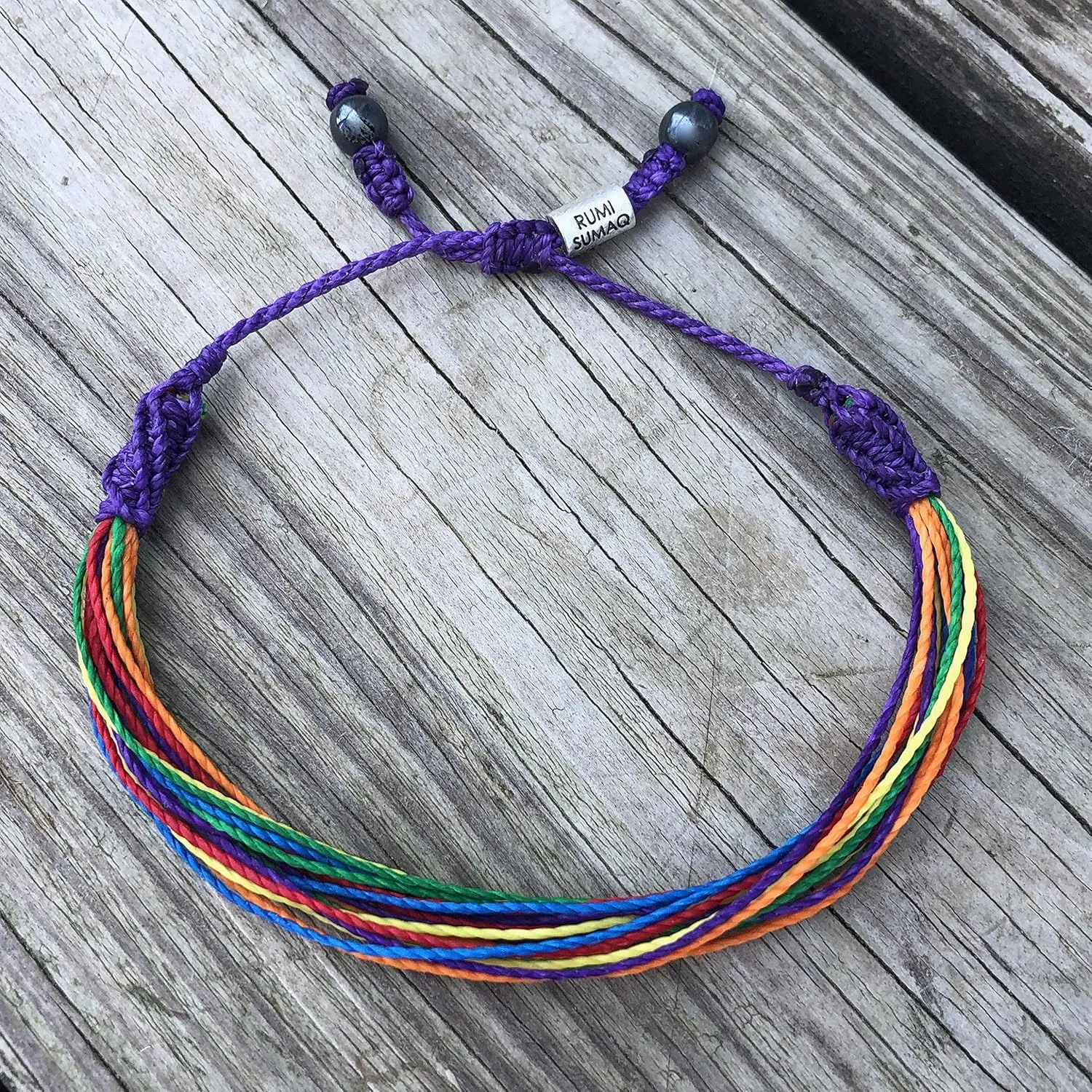 Rainbow Pride Bracelet Handmade LGBTQ Jewelry Lesbian Gay Bi Trans Queer Awareness Woven String Rainbow Friendship Bracelet
