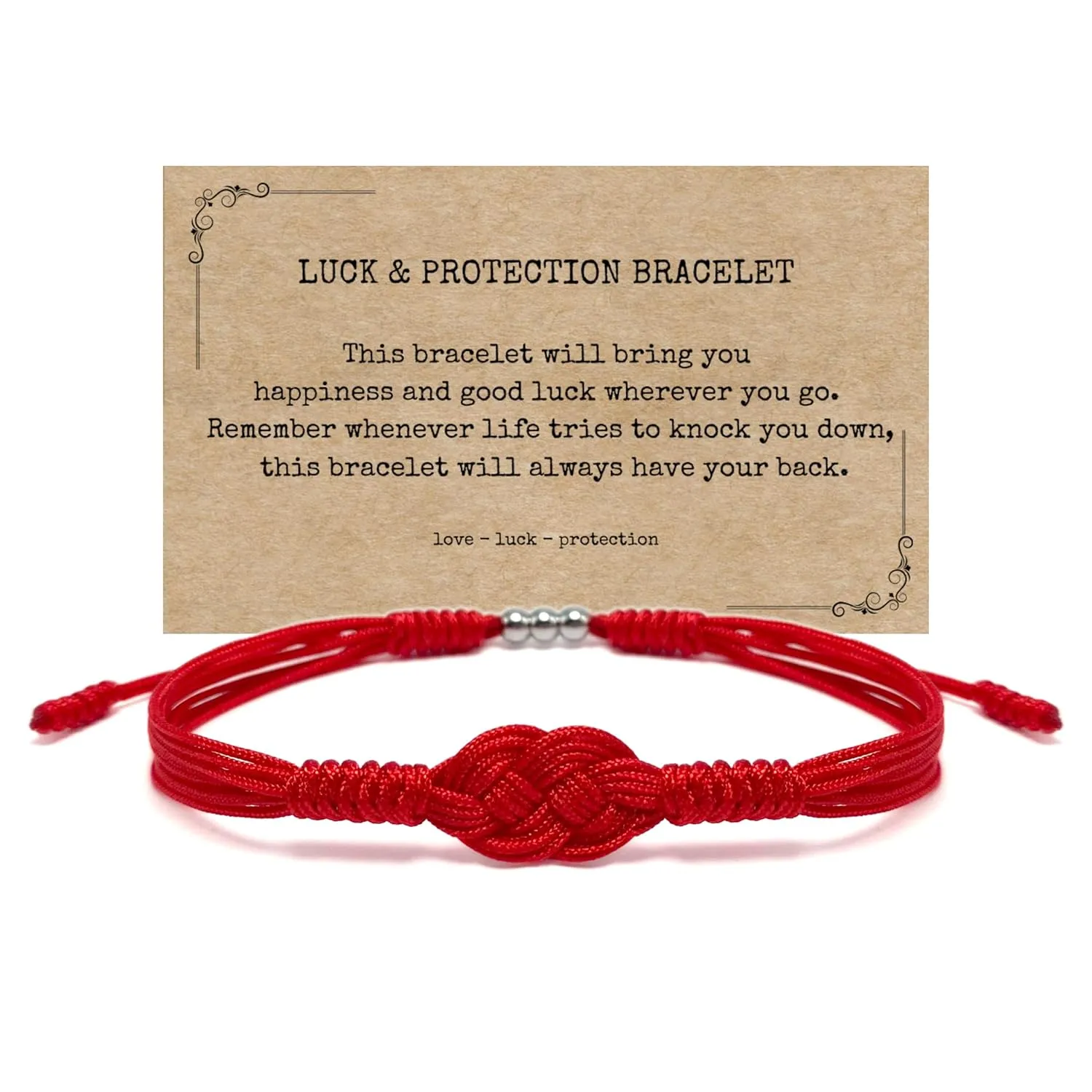 Red Infinity Protection Bracelet, String of Fate, Kabbalah Lucky Safe, Red Awareness Bracelet, Talisman Tibetan Bracelet, Surfer String Wrap for Men, Women, Forever Friendship (Red)