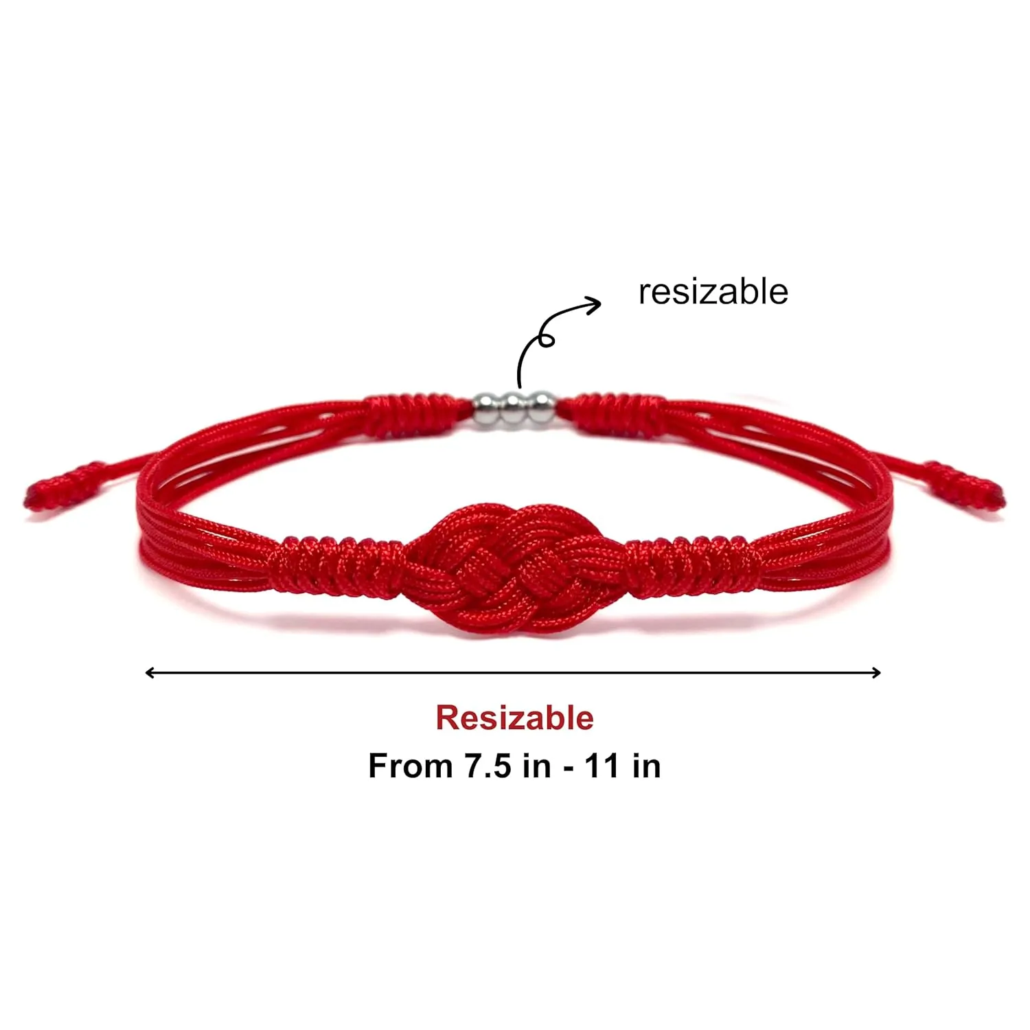 Red Infinity Protection Bracelet, String of Fate, Kabbalah Lucky Safe, Red Awareness Bracelet, Talisman Tibetan Bracelet, Surfer String Wrap for Men, Women, Forever Friendship (Red)