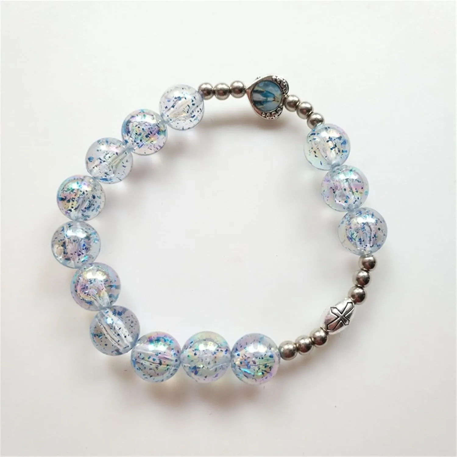 Religious Rosary Catholic Rosaries Chain Stretch Bracelets Prayer Women Men Jewelry