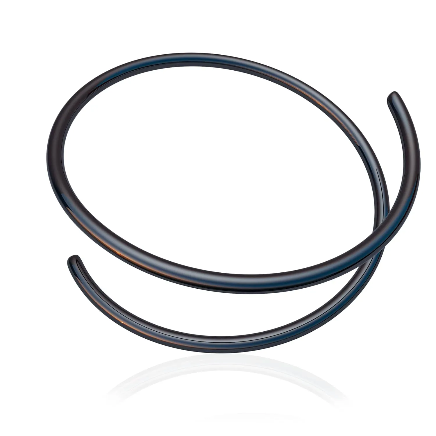 Silver Black Nose Ring Piercing - Handmade 925 Sterling Silver Black Nose Ring - Thin 24 gauge Hypoallergenic 7mm Nose Rings.