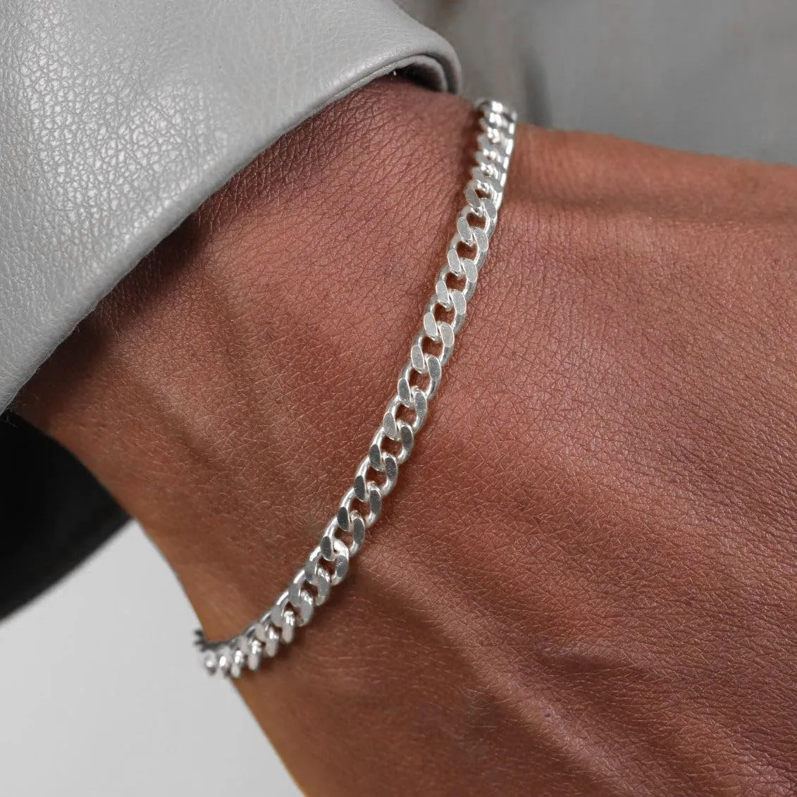Silver Bracelet for Men - Double Layer Cuban Twisted Rope Design, 3mm/5mm, 6.5-9 Inches - Jewelry Gifts for Men and Women