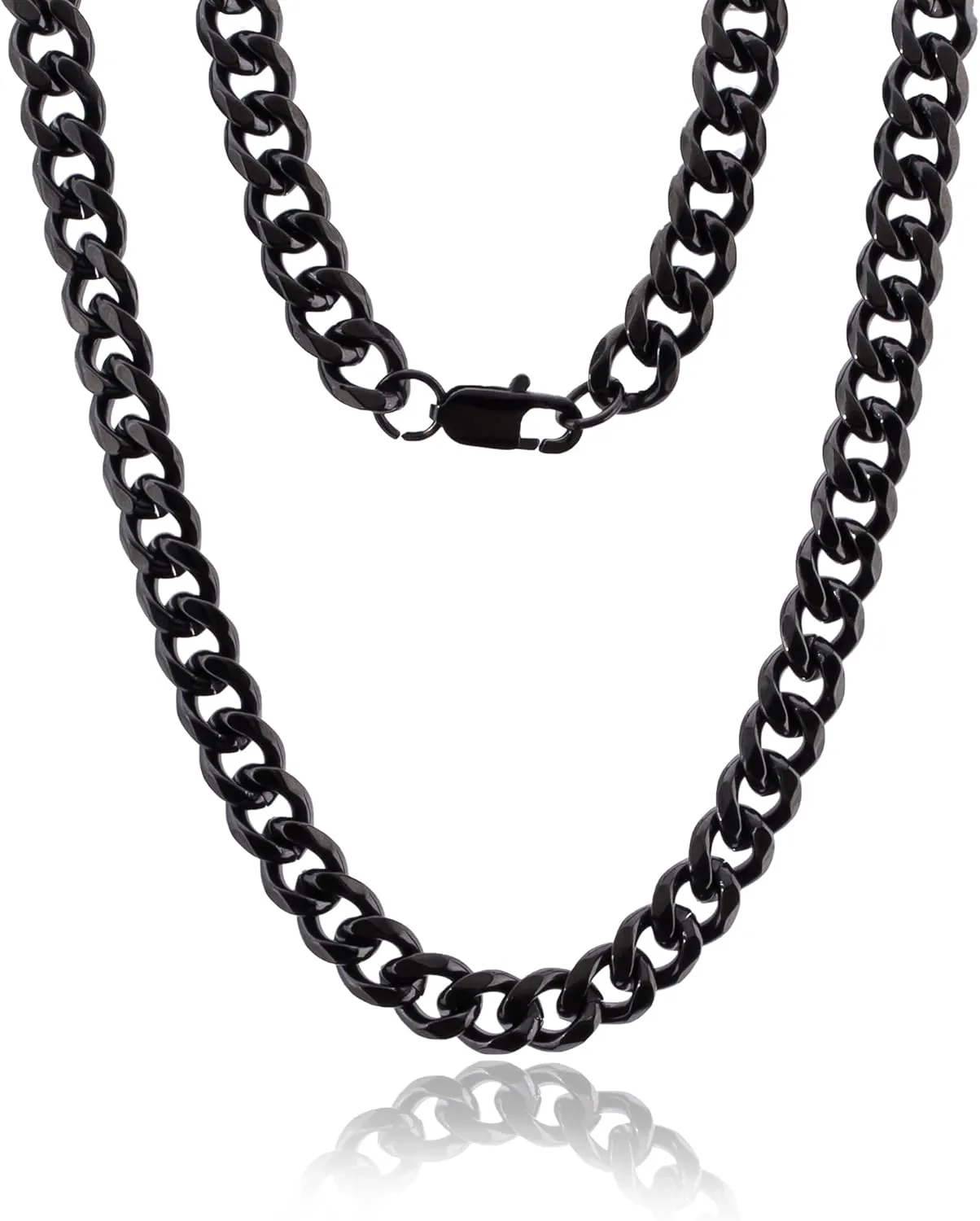 Silver Gold Black Cuban Link Chain for Men Women 3/6/9mm Mens Cuban Link Chain Necklaces Silver Stainless Steel Cuban Chain Necklace Mens Jewelry 20inch