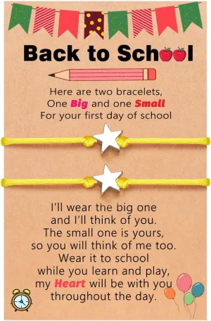 Sincere Back to School Gifts for Girls Boys, First Day of School Bracelets for Mom and Daughter Son Back to School Bracelet Mommy and Me, Matching Mother Daughter Bracelets