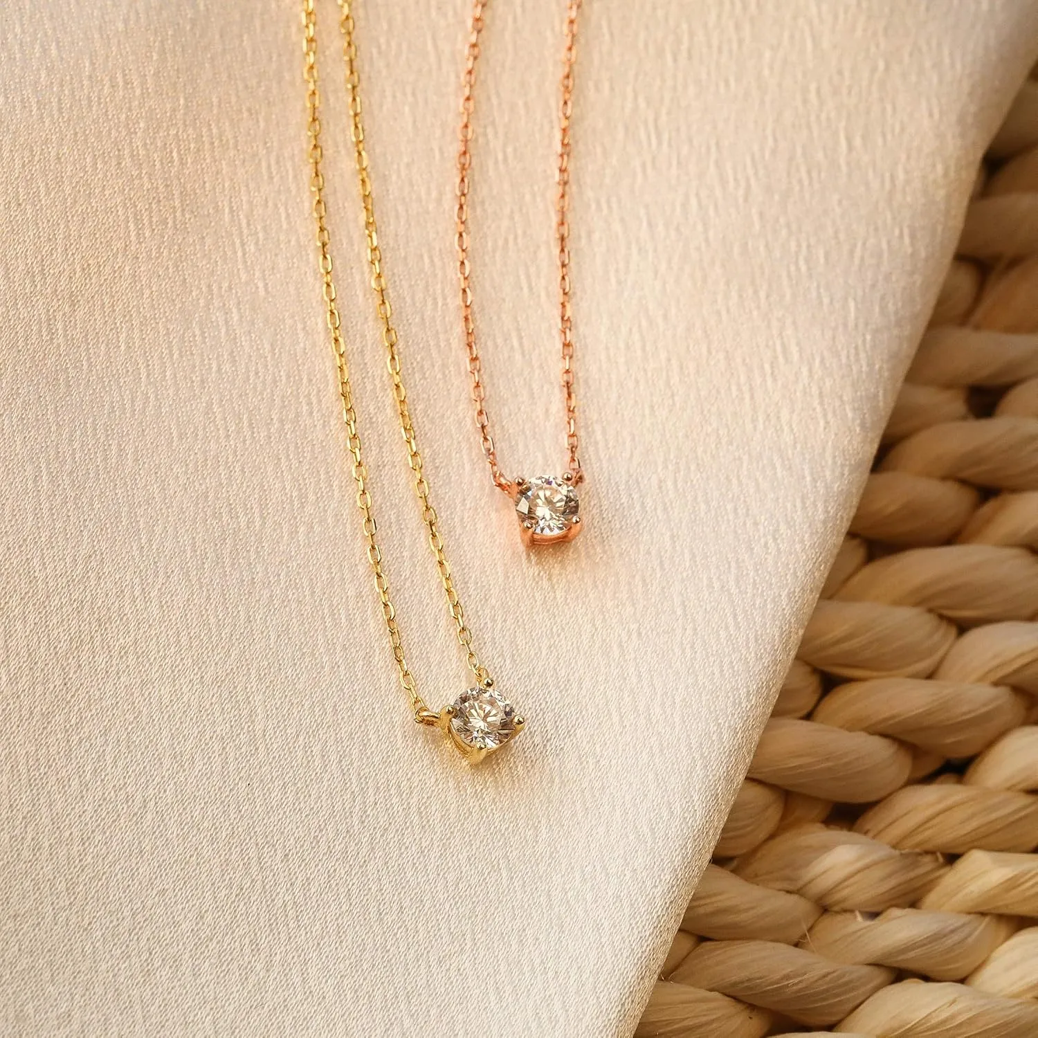 S.Leaf Diamond Necklace Pendant Cubic Zirconia Tennis Necklace Solitaire Choker Necklace for Women Sterling Silver Gold Plated Necklaces Birthday Gifts for Women