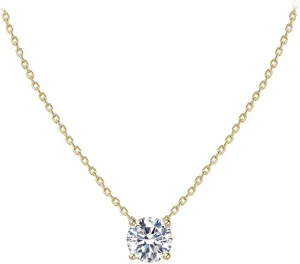 S.Leaf Diamond Necklace Pendant Cubic Zirconia Tennis Necklace Solitaire Choker Necklace for Women Sterling Silver Gold Plated Necklaces Birthday Gifts for Women