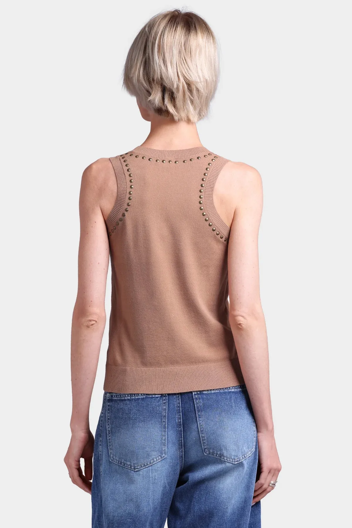 Sleeveless Studs Top