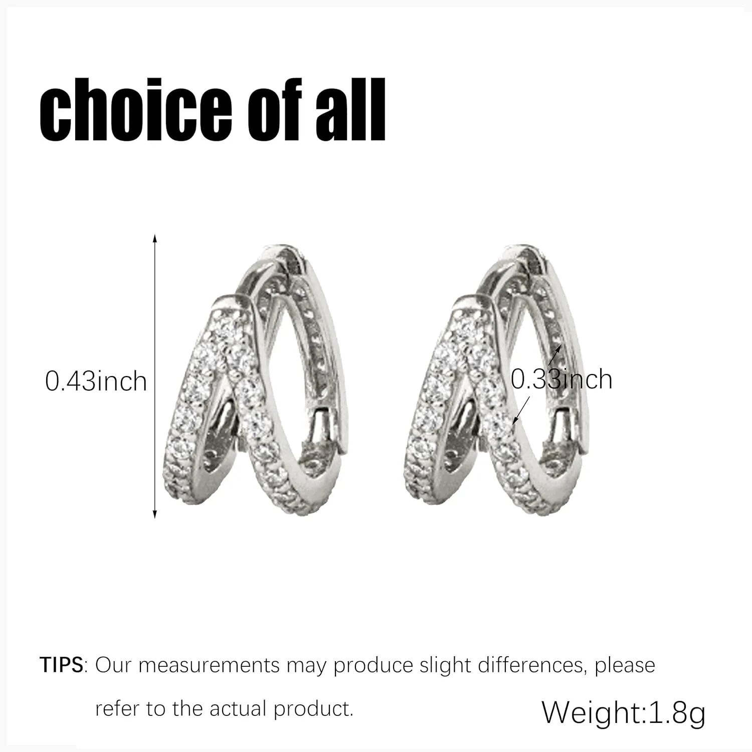 Small Hoop Earrings for Women Double Hoop Earrings Gold Huggie Hoop Earrings Thin Mini Hoop Earrings Silver Trendy Christmas Jewelry Gifts Stocking Stuffers