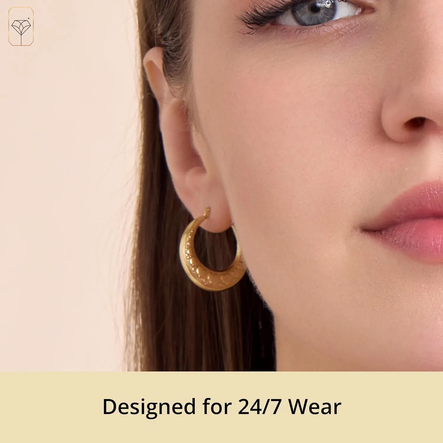 Solid 10k Yellow Gold Hoops Earrings for Women | Hypoallergenic Real Gold Hoops with Secure Click Tops | Anti-Tarnishing Solid Gold Earrings in Various Styles by MAX   STONE