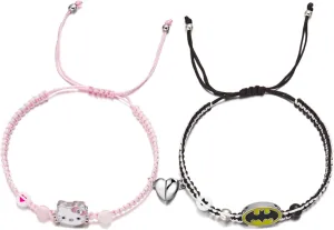 Spider Kitty Bat Bracelet, Matching Bracelets for Couples, Birthday Valentines Day Jewelry Gifts for Friendship Best Friend Teen Bestie BFF