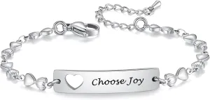 Stainless Steel Friendship Bracelets for Best Friends/Sisters/Couples - Inspirational Gift to Celebrate Your Bond