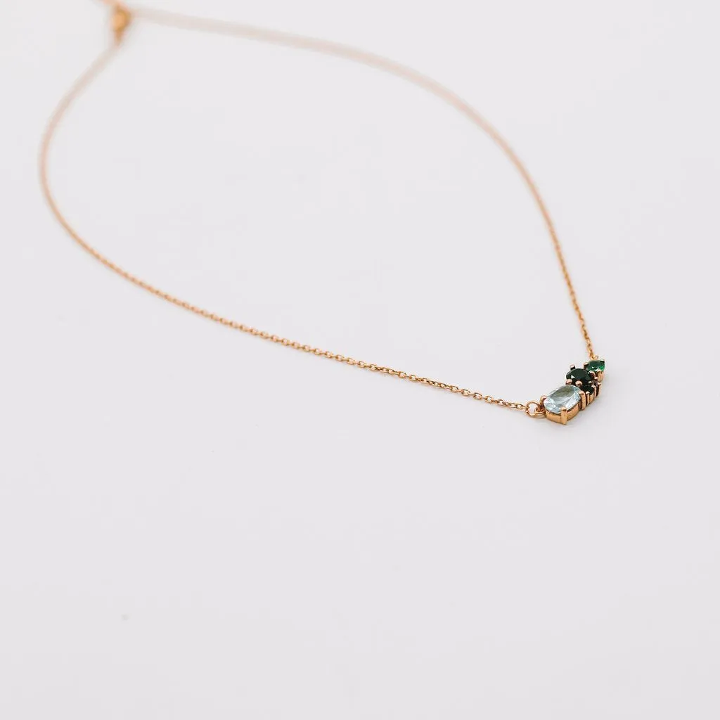 Stone Cluster Necklace