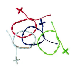 String Rosary Bracelets Choose Color Friendship First Communion Confirmation Gift Kids Toddler Men Women