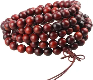 SUNYIK 8mm 108 Tibetan Buddhist Mala Bracelet Natural Beaded Prayer Bead for Women Men