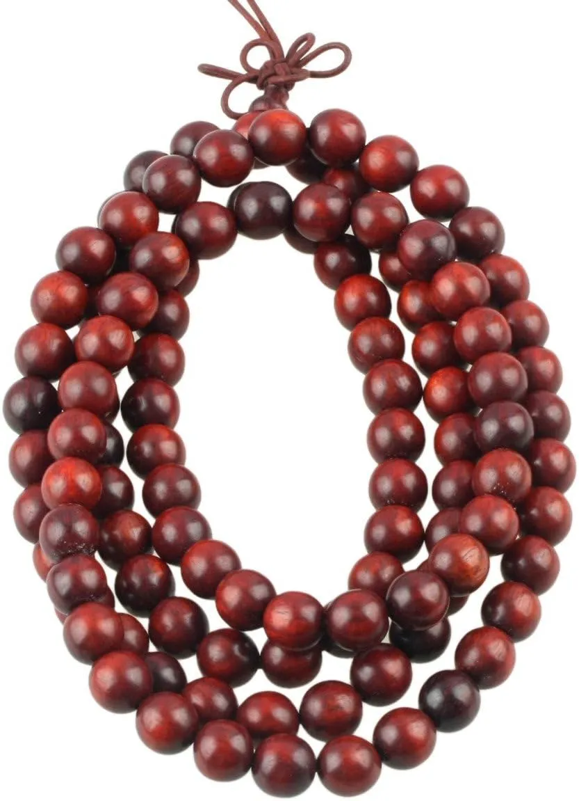 SUNYIK 8mm 108 Tibetan Buddhist Mala Bracelet Natural Beaded Prayer Bead for Women Men