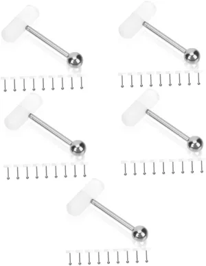 TENDYCOCO 20 Pcs Pill Tongue Ring Body Piercing Jewelry Body Jewlery Body Jewelry Belly Button Rings Eyebrow