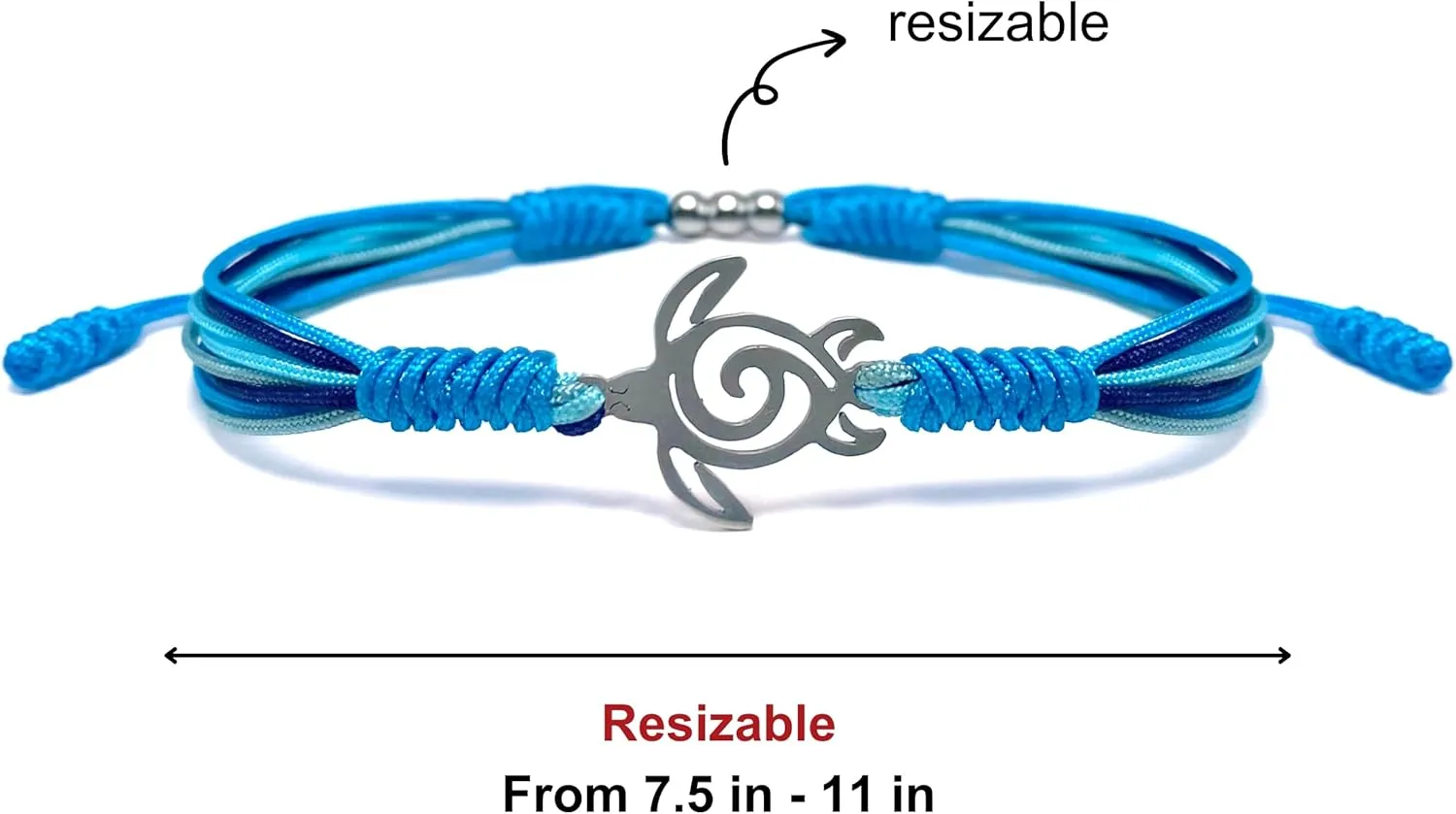 Under The Sea Blue Marine Luck and Protection Tibetan Bracelet, Surfer String Wrap for Men, Women, Forever Love Friendship
