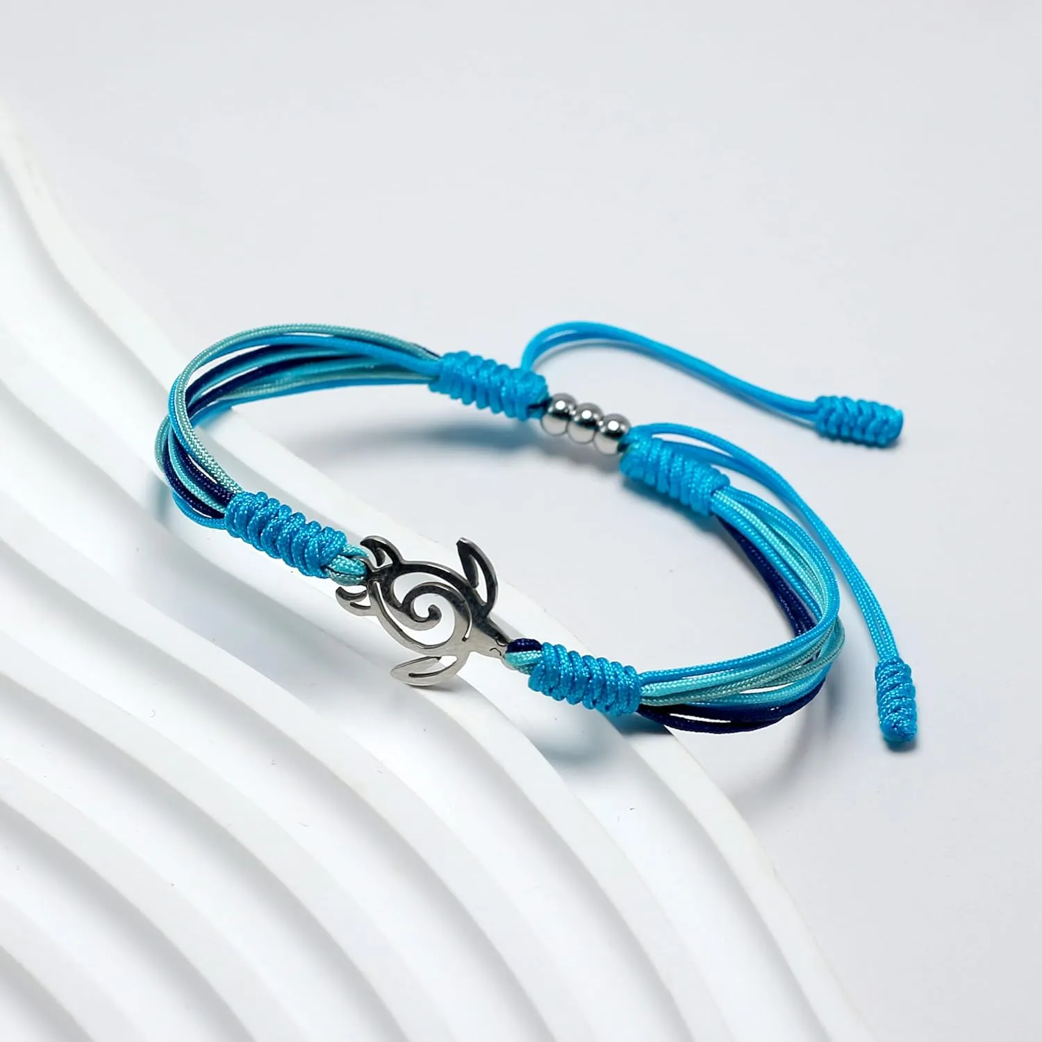 Under The Sea Blue Marine Luck and Protection Tibetan Bracelet, Surfer String Wrap for Men, Women, Forever Love Friendship