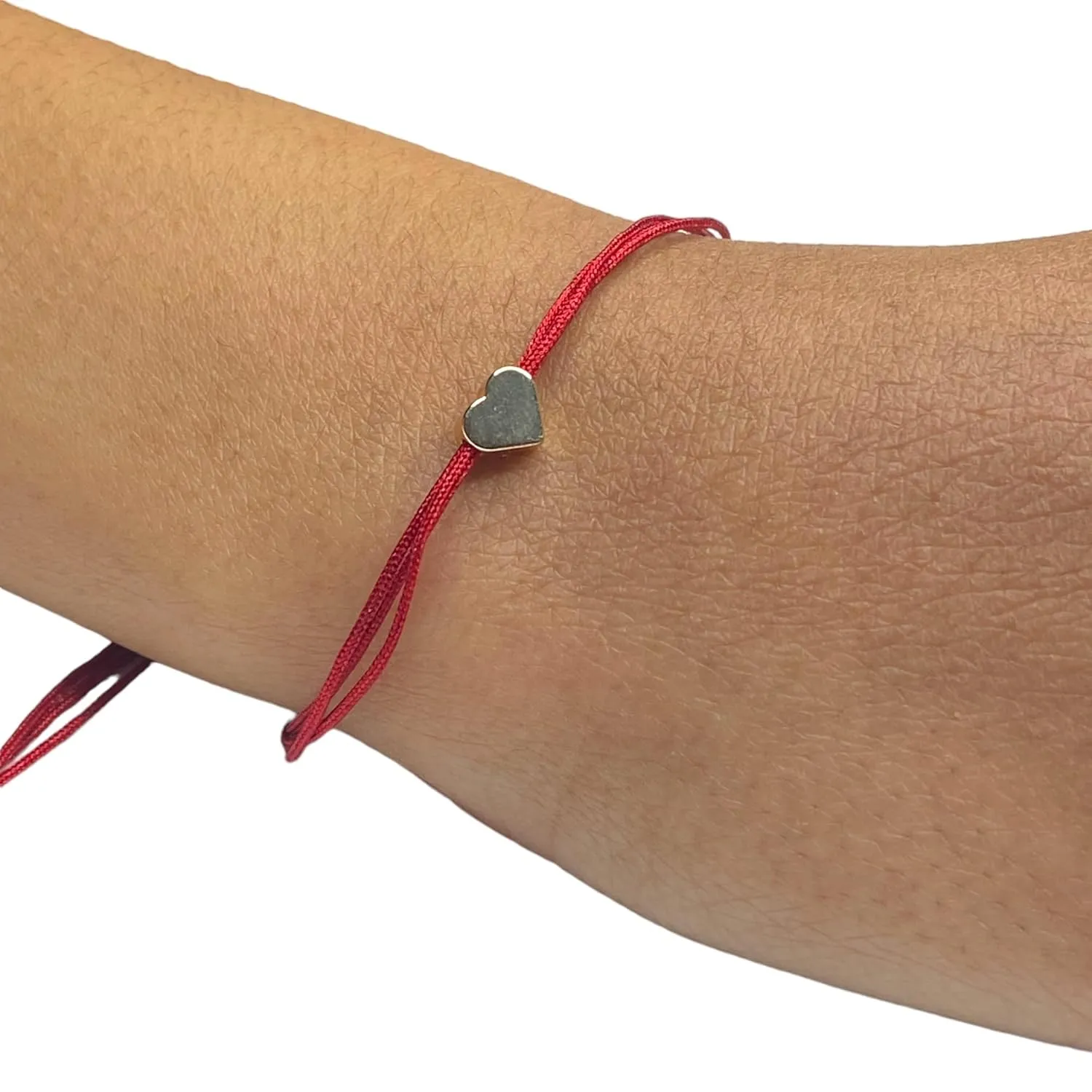 Valentine Gift Red Gold Heart Adjustable Bracelet for Girlfriend Daughter Mom Sister Bestie Friendship Bracelets