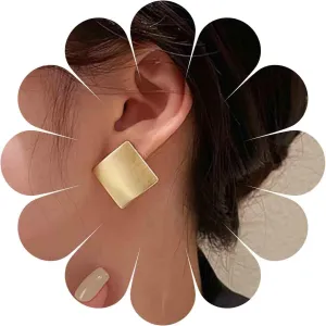 Vintage Square Stud Earrings Square Shape Earrings Geometric Gold Earrings Minimalist Earrings Jewelry for Women
