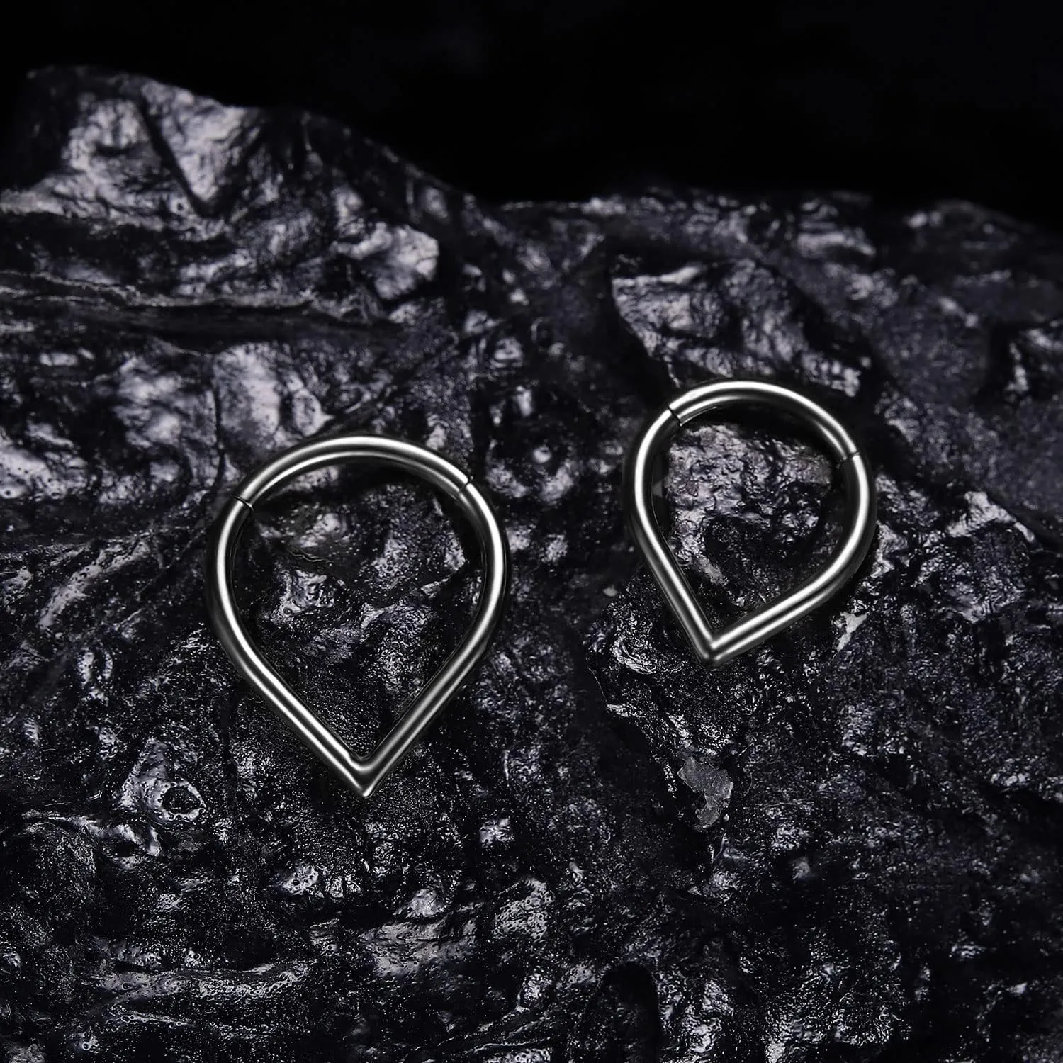 VOJO G23 Titanium Teardrop Septum Ring Daith Piercing Earrings Jewelry Tragus Helix Nose Rings for Women