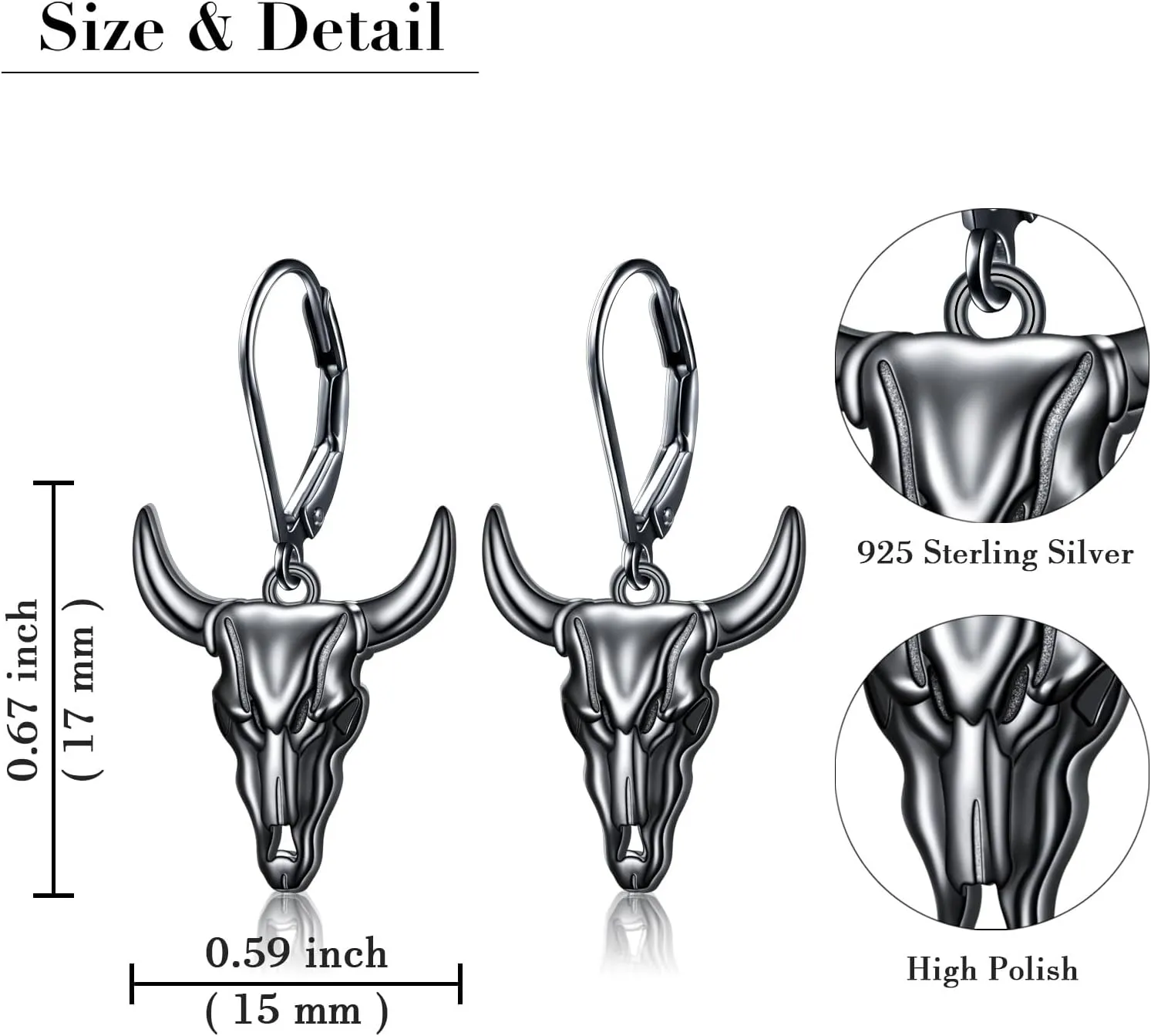Western Cow Set 925 Sterling Silver Turquoise Cow Skull Earrings/Choker Necklace Cowgirl Boot Dangle Earrings Cowgirl Cowboy Jewelry Set Bohemian Jewelry Gift for Women Men