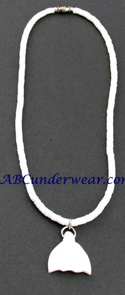 Whale Tail Bone & Puka Necklace
