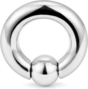 Yaalozei 2G Septum Rings Ear Gauges Surgical Stainless Steel Silver Large Big Wide Septum Nose PA 2 Gauge Earring Gauges Hoop Plugs Tunnel Septum Ring Piercing Kit Set Jewelry Women Men 5/8 Inch 16mm